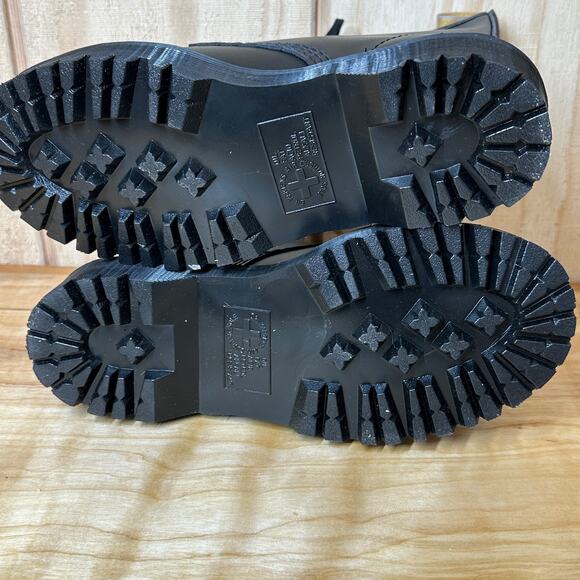 NEW Dr Martens Vegan 1460 Bex Mono Black Felix Rub Off Lace Up Boots W7 M6 EU38 - Picture 8 of 9